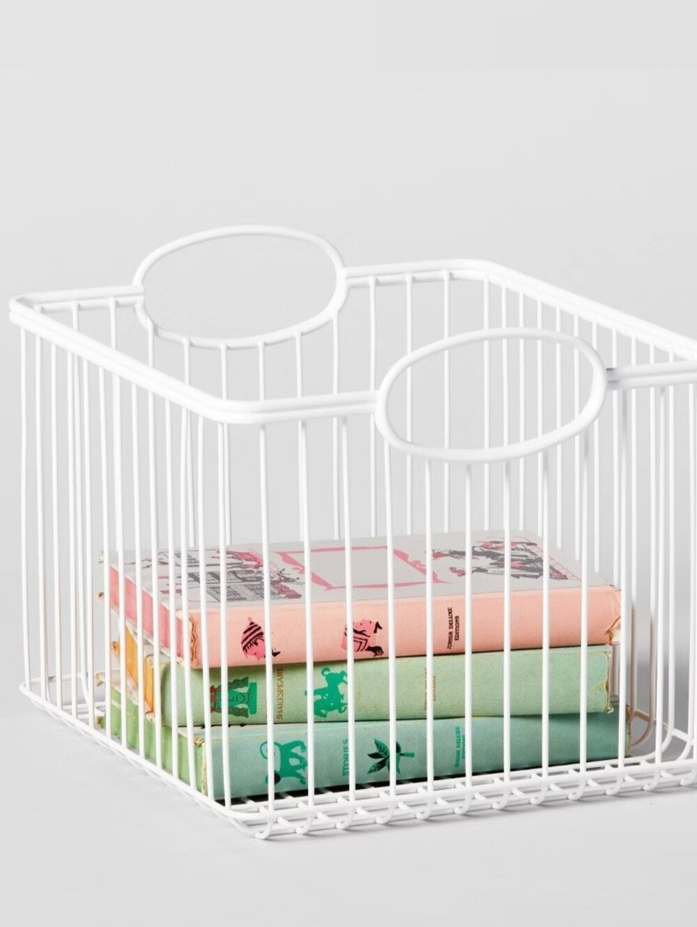 Small White Stackable Kids' Storage Wire Bins Set Of 2 - Pillowfort™